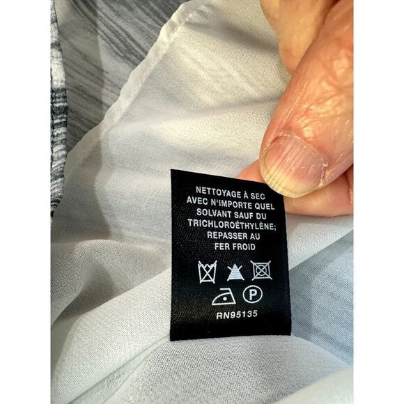 100% Silk Lafayette 148 Blouse Lined Tank Gray Marbled Dressy Workware - Size 2 - Picture 10 of 10